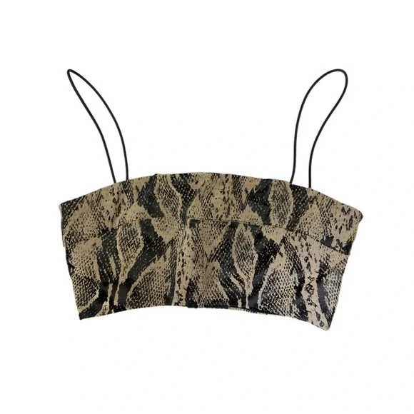 I.AM.GIA Capricorn cropped snakeskin top - Picture 2 of 4